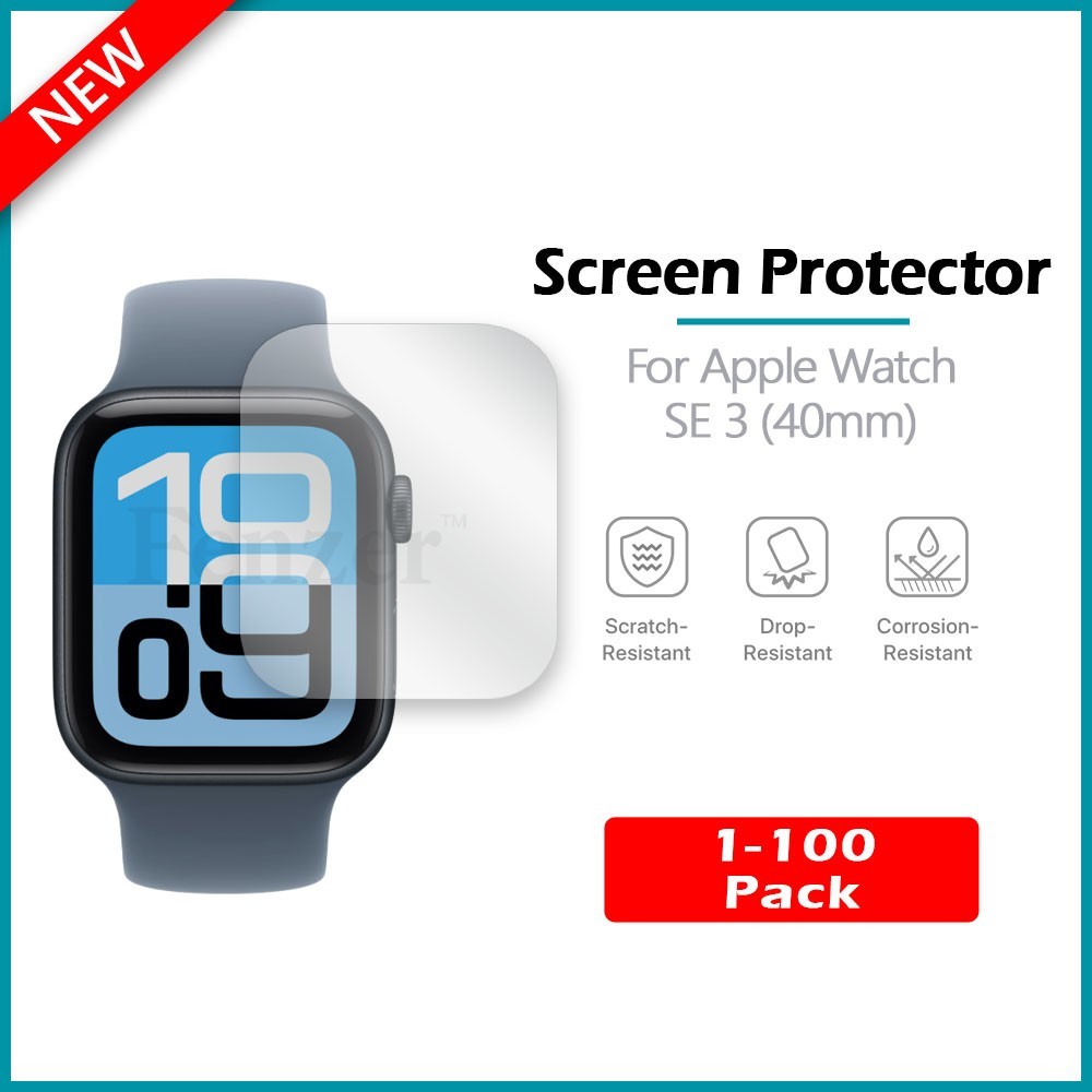 1-100 LOT LCD Ultra Clear HD Screen Protector for Apple Watch iWatch SE 3 (40mm)