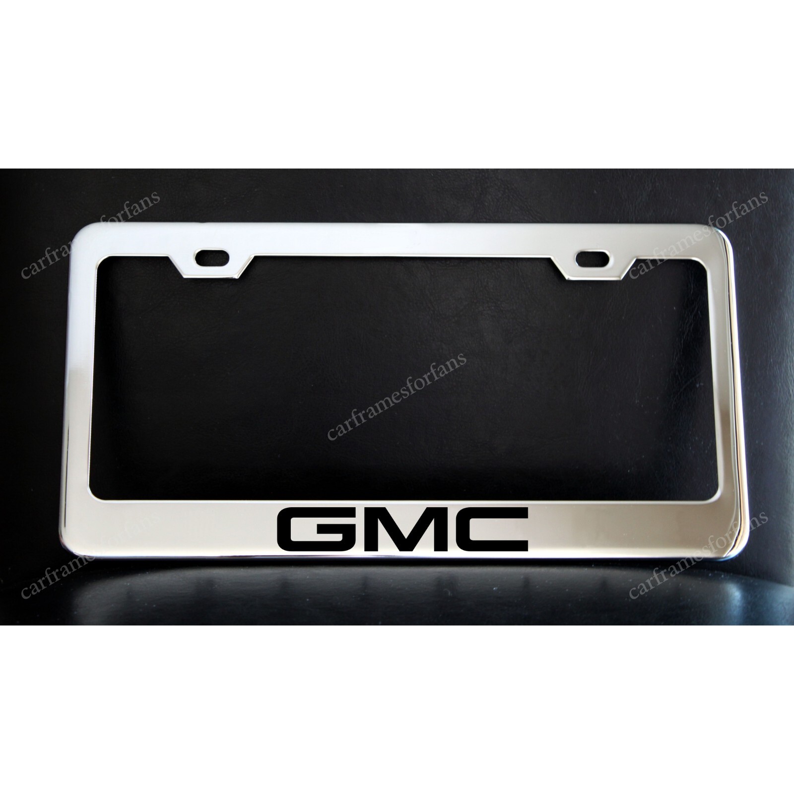 GMC License Plate Frame Custom Made of Chrome Plated Metal
