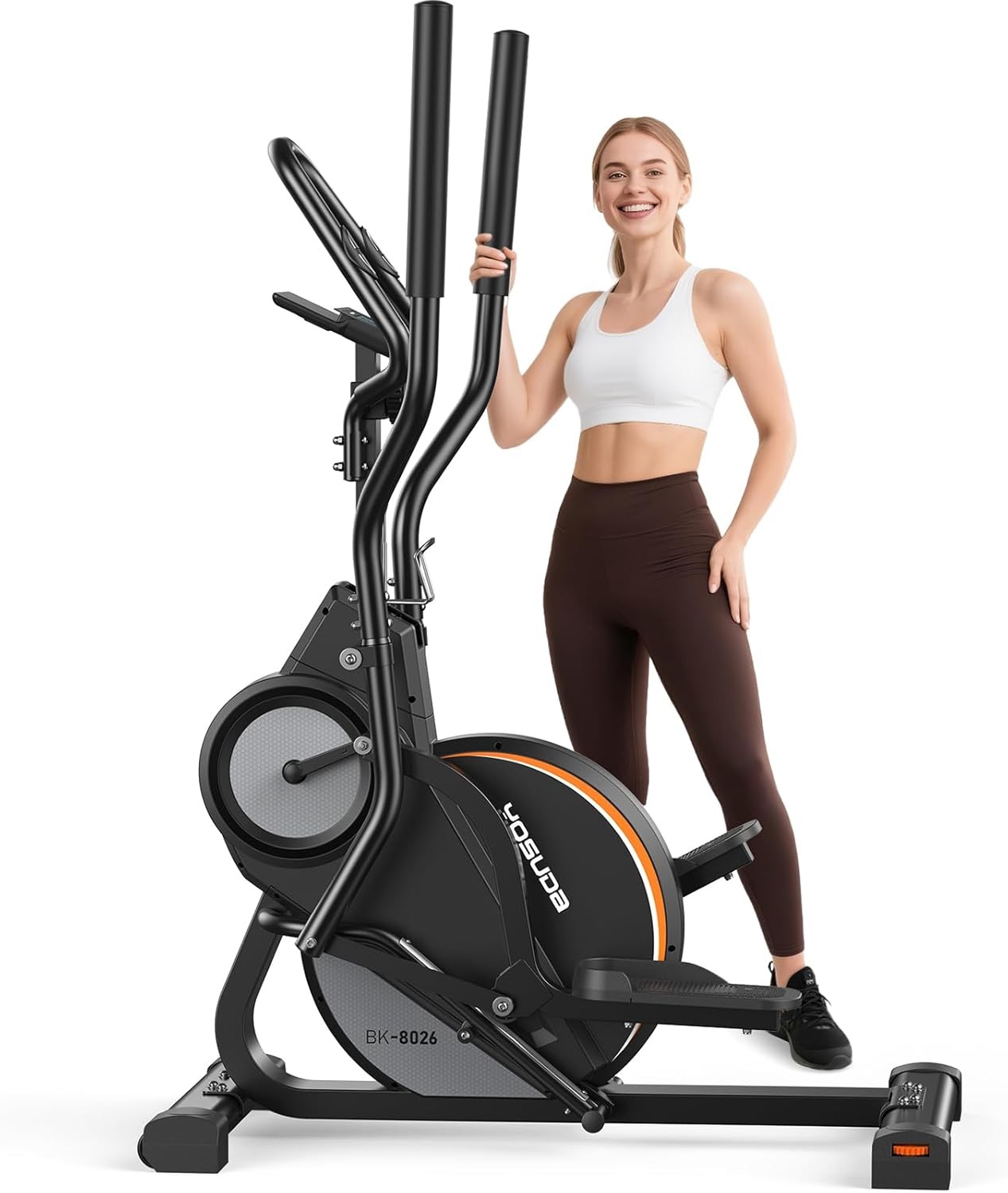 YOSUDA Magnetic Elliptical Exercise Machine with 16-Level Resistance For Home