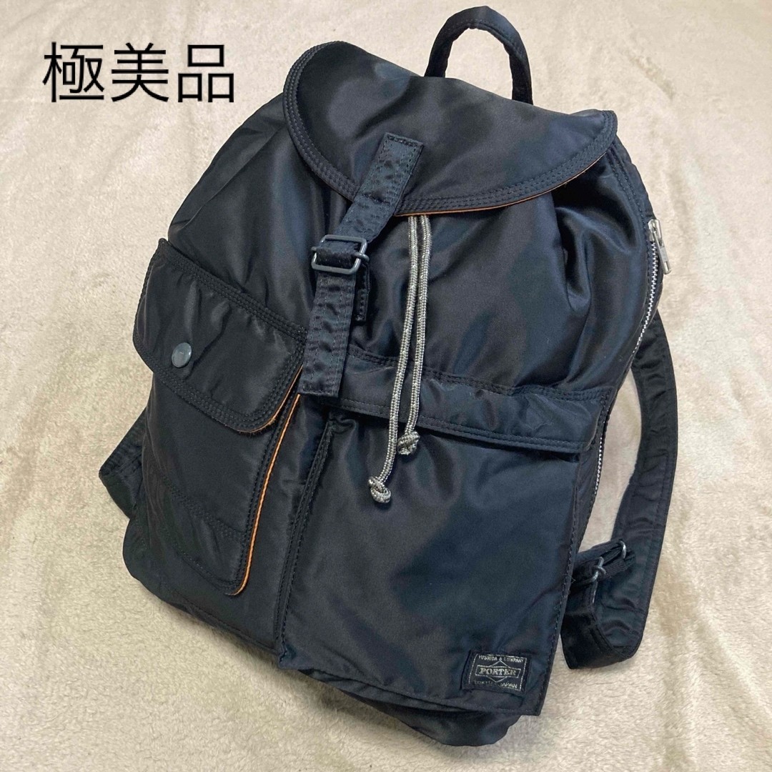 PORTER Yoshida TANKER Backpack Nylon Black W30cm/H40cm/D12cm Used From Japan