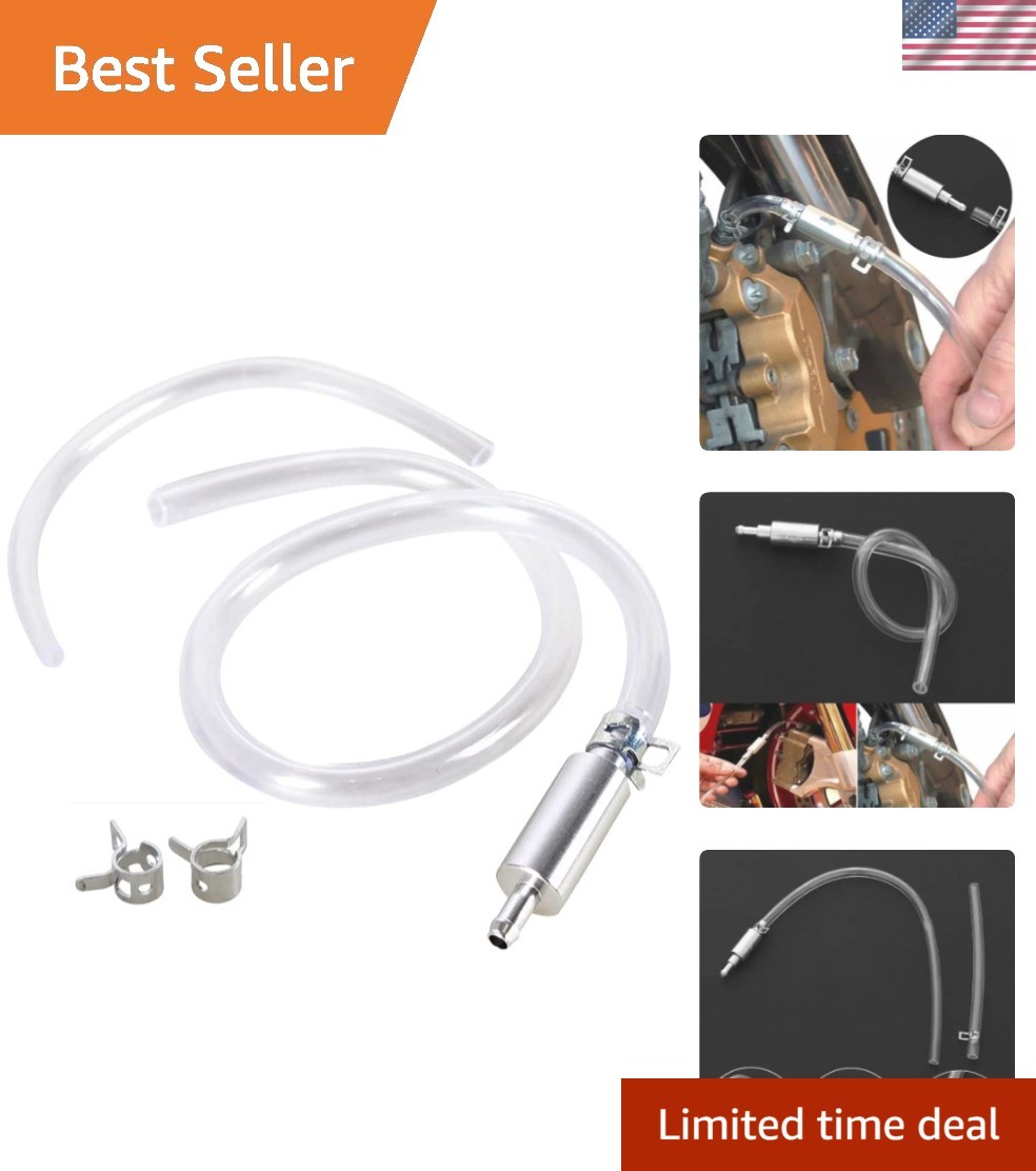 1pc Motorcycle Brake Bleeder Tool Kit - One Way Valve Design for Easy Bleeding