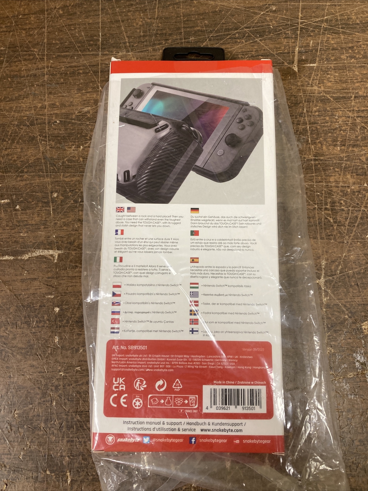 Snakebyte Tough Case Heavy Duty Vault Rubber Hard Case Cover - Nintendo Switch