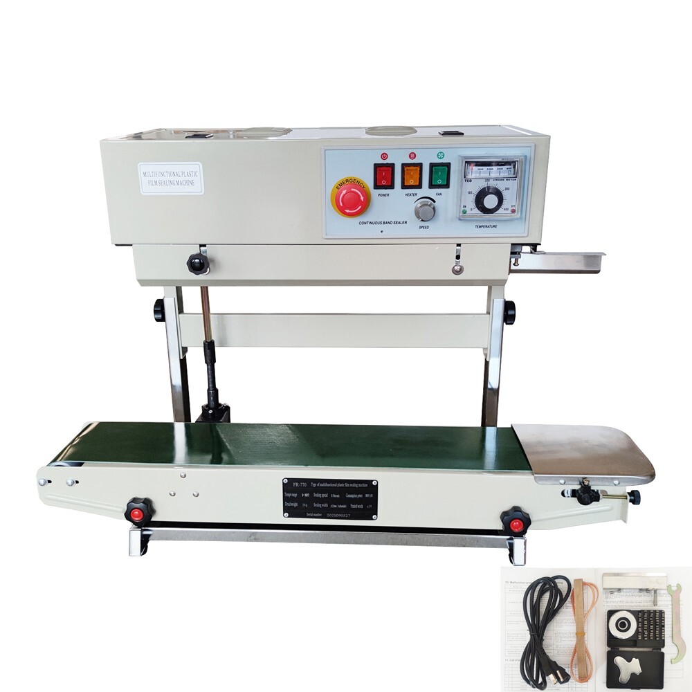 25KG 110V Continuous Sealing Machine FR-770 Dertical Digital Display Model 60Hz