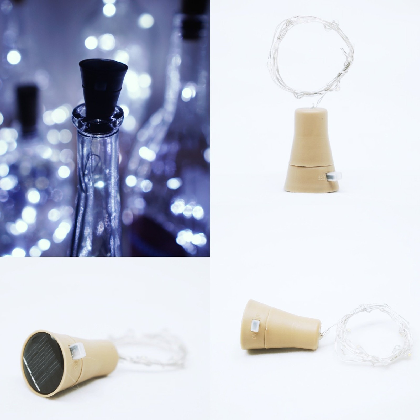 Decorman 10 Pack Solar Powered Wine Bottle Lights, 10 LED Waterproof Copper C...