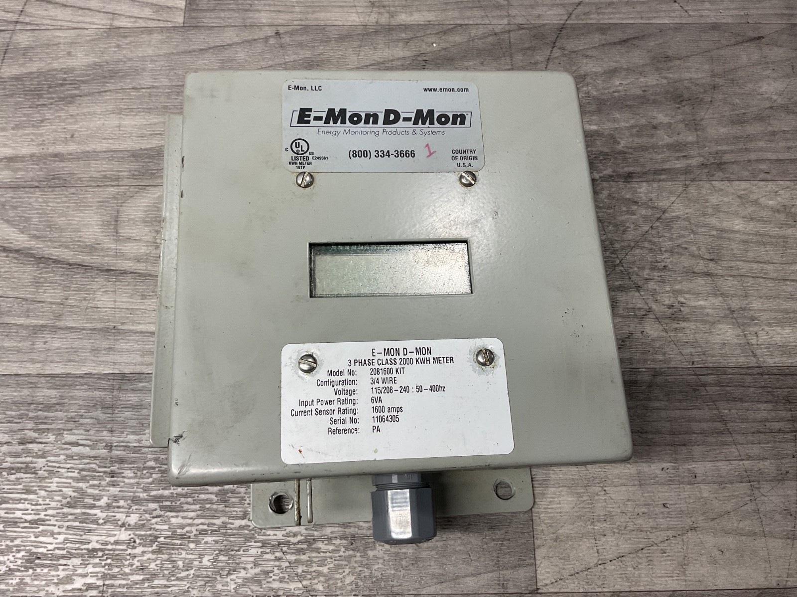 E-Mon D-Mon 3 PHASE Class 2000 Load Profiling 2081600 KIT #314A150PR2
