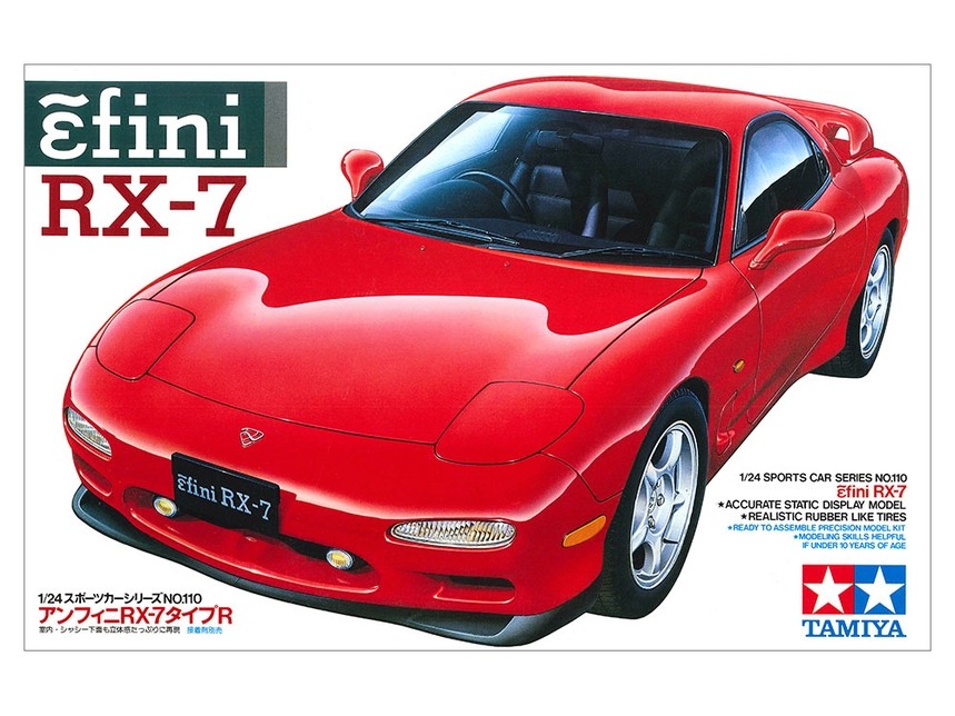 Tamiya 24110 Mazda Efini RX-7 1/24 Scale Plastic Model Kit