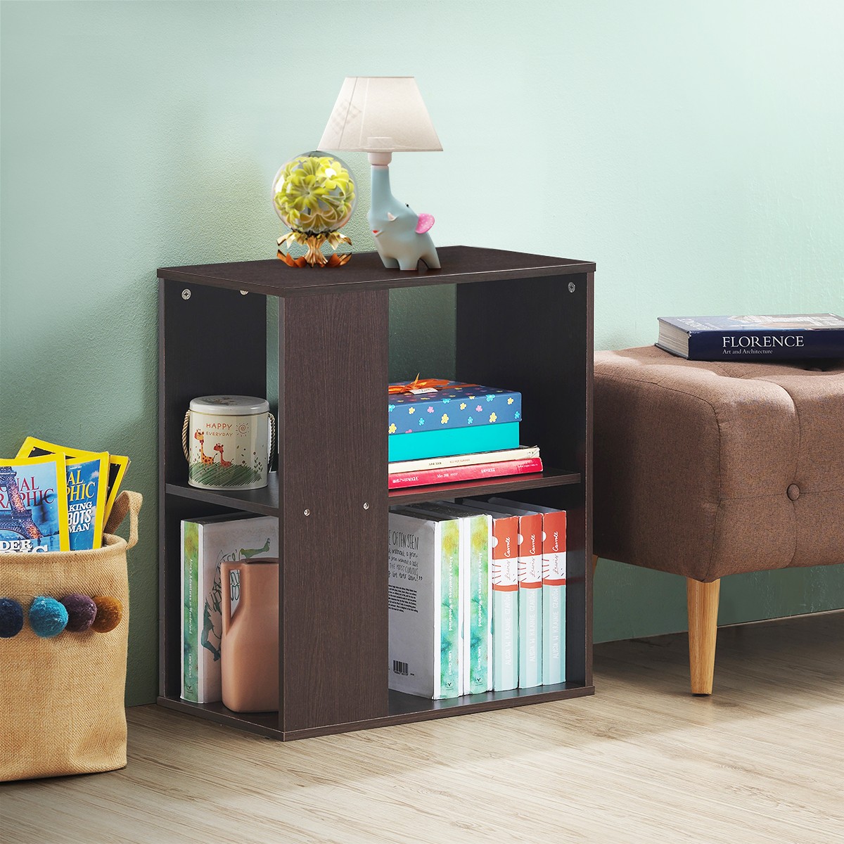 3-Tier Wood Nightstand Modern End Side Bedside Table Desk Storage Shelf Rack