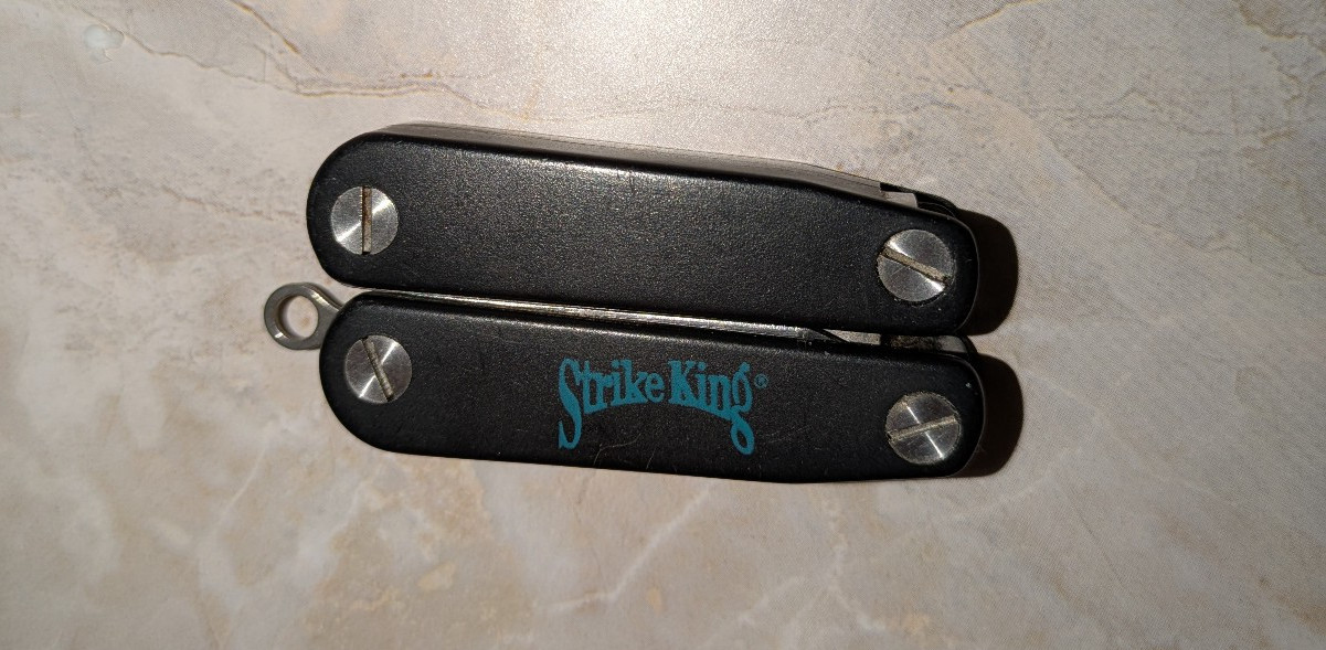 Black STRIKE KING Multi-Tool with Pliers File Scissors & More