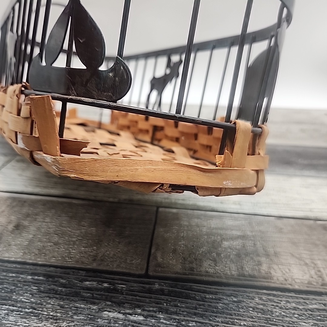 Bear, Moose, and Canoe Basket [22]