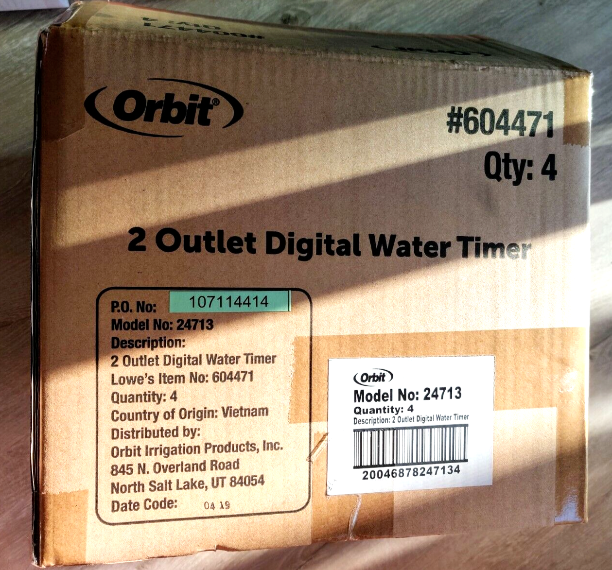 BOX OF 4 Orbit Conserve Digital Water Timer 2 Outlet - NEW Programmable