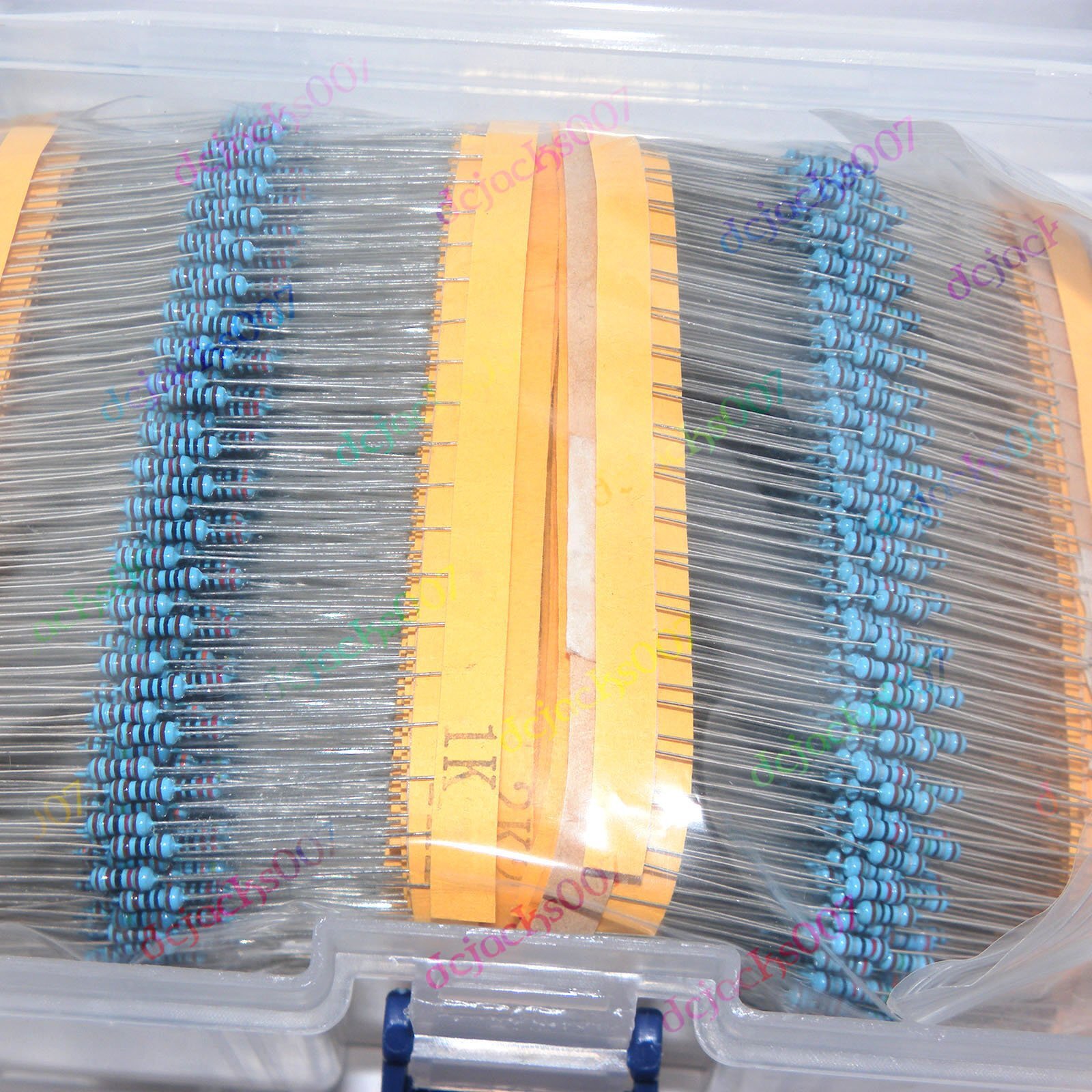 600/820/2600pcs 1/4W 1% Metal Film Resistors Resistance Assortment Kit Set
