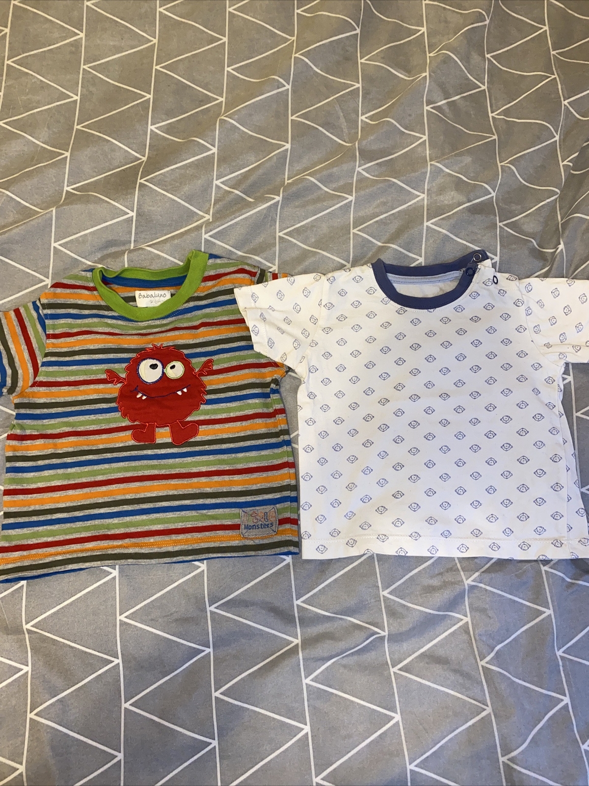 Boys Babaluno/Matalan x2 T-shirts. Age 6-12 Months.