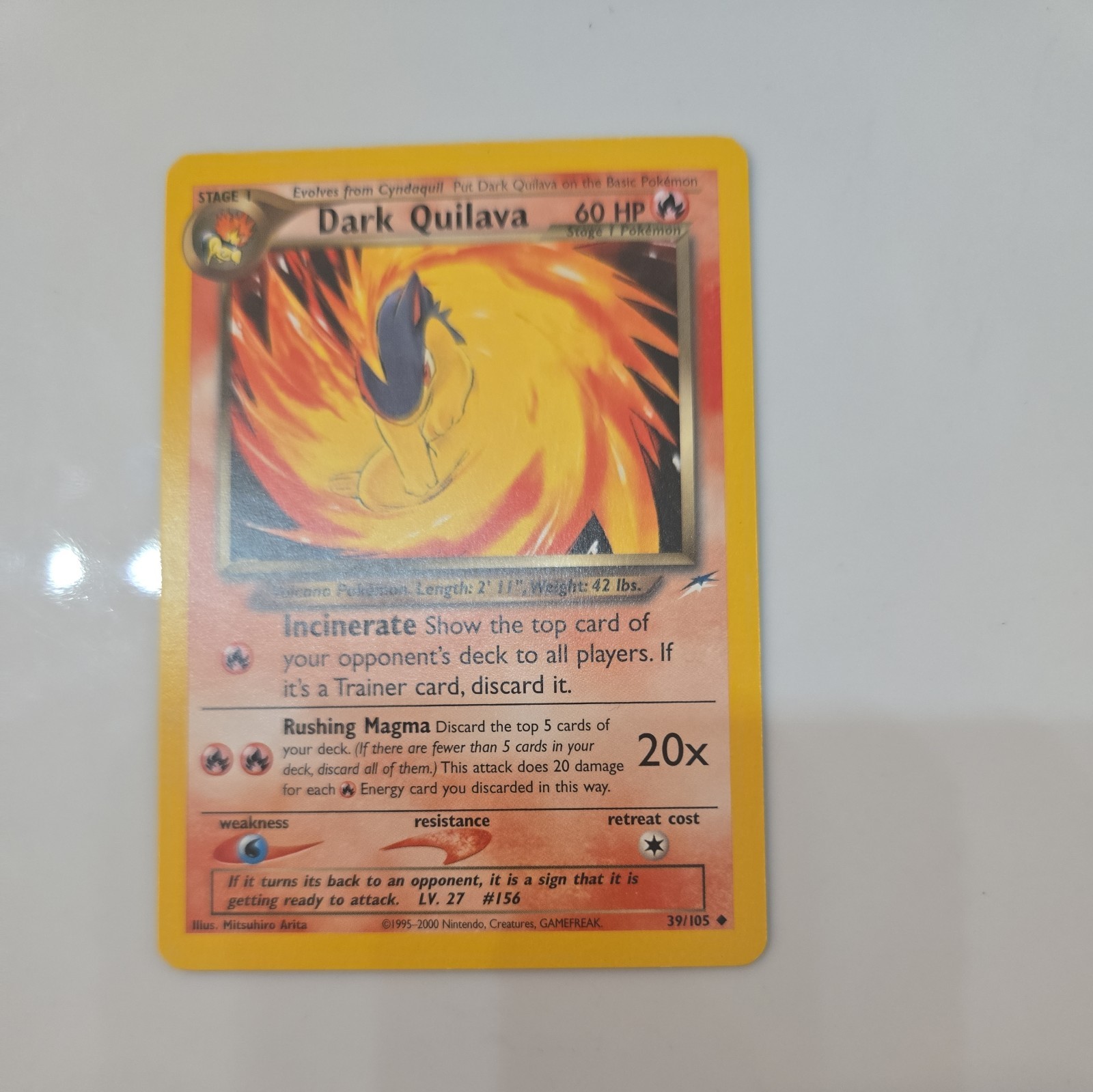 Pokémon TCG Dark Quilava 39/105 Neo Destiny Regular 2000 HP