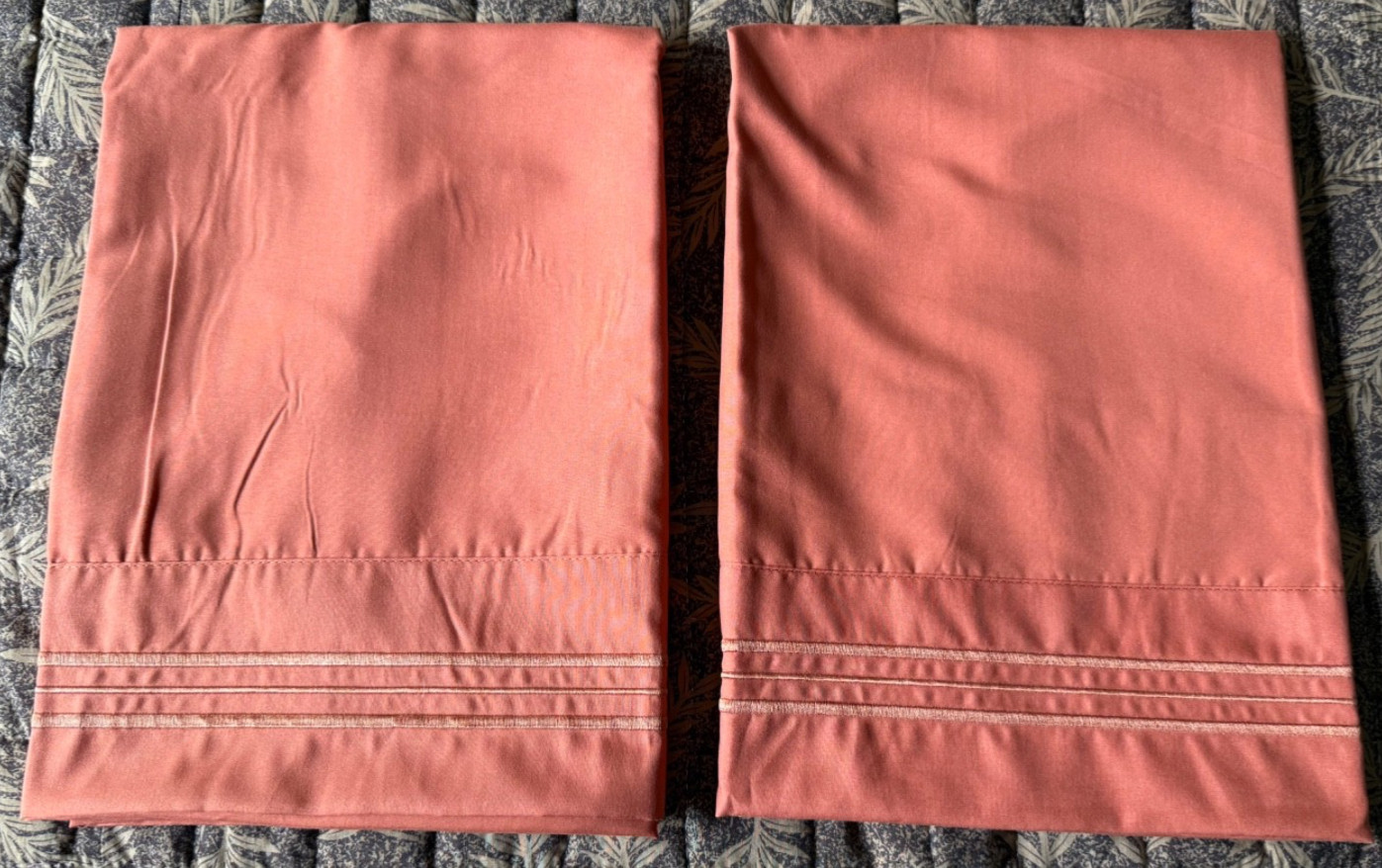 Pillow Cases Standard Size - Burnt Orange - 100% Polyester - New/Unused, No Tags