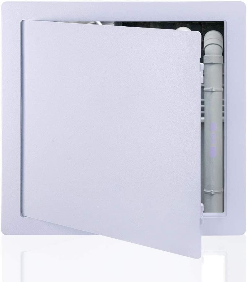White Plastic Access Panel Drywall Ceiling Wall Removable Hinged 10x10 Inch