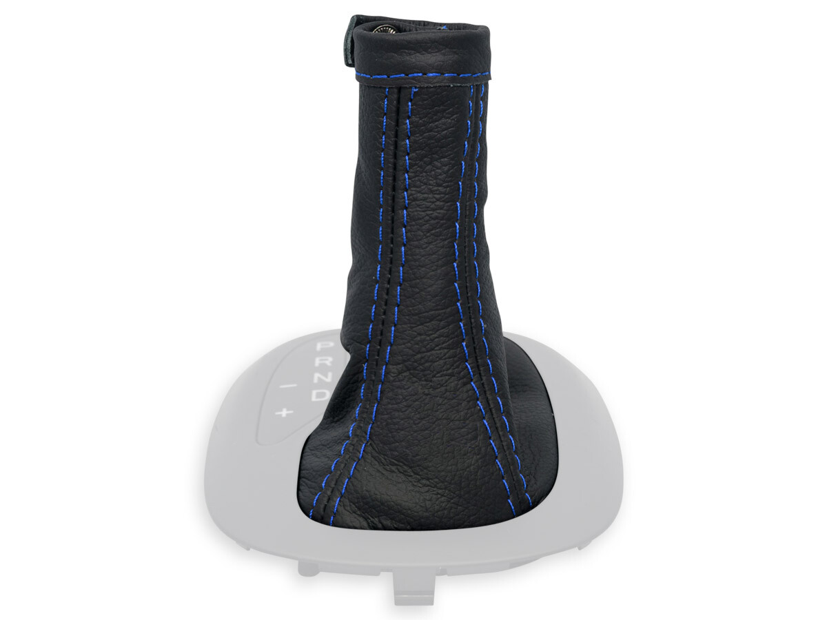 FOR FIAT 500X automatic GEAR SHIFT BOOT GAITER LEATHER STITCHING BLUE