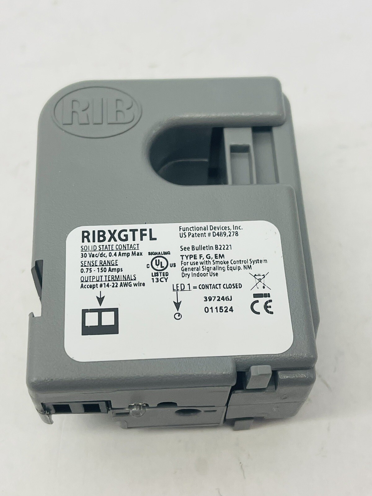 RIBXGTFL SOLID STATE CONTACT SENSOR 30VAC/DC 0.4A MAX