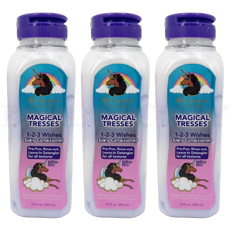 Magical Tresses Afro Unicorn 1-2-3 Wishes Silky Conditioner 12oz Lot of 3