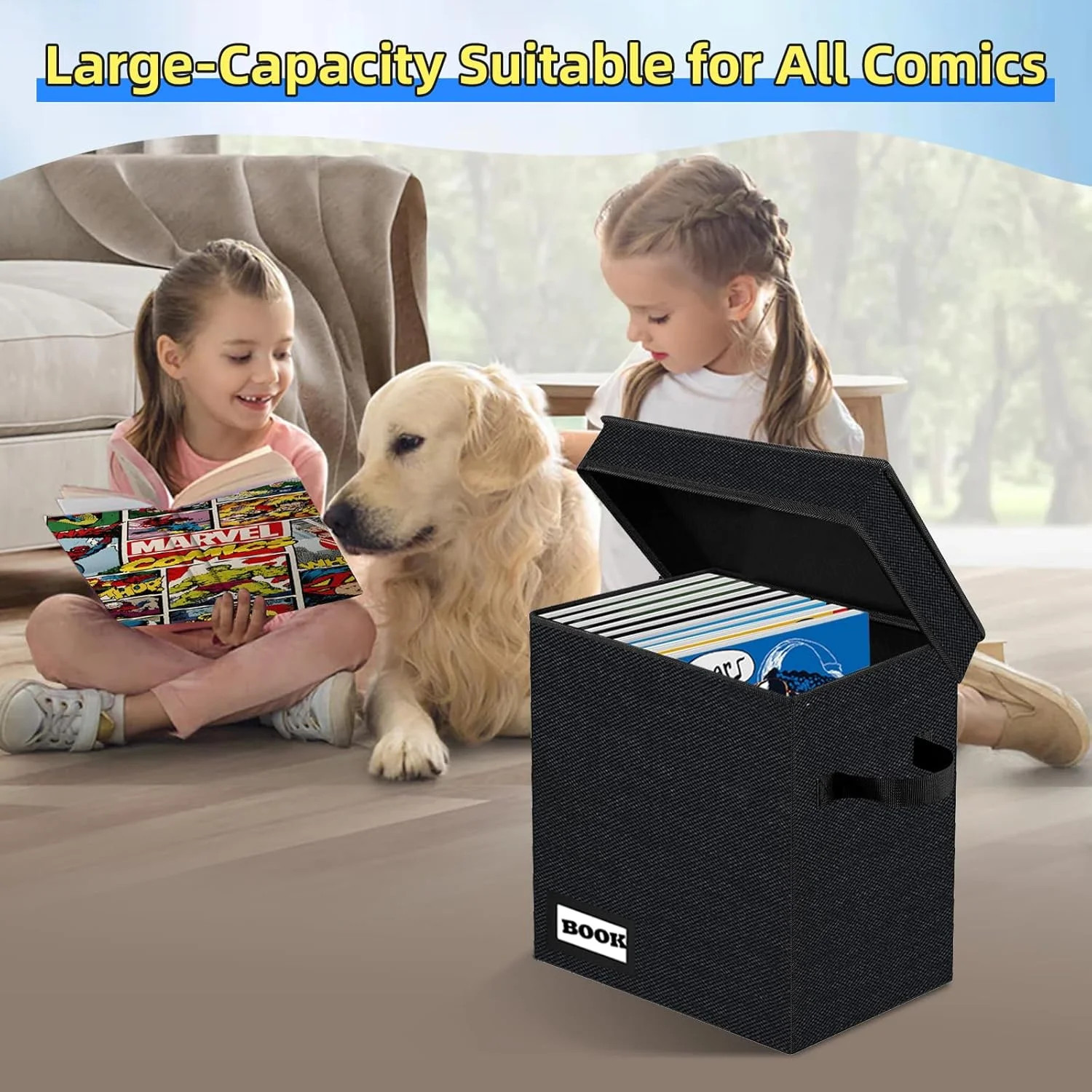 Collection Comic Book Storage Boxes, Protector Organizer 11.8" X 9.8" X 7.8" Col