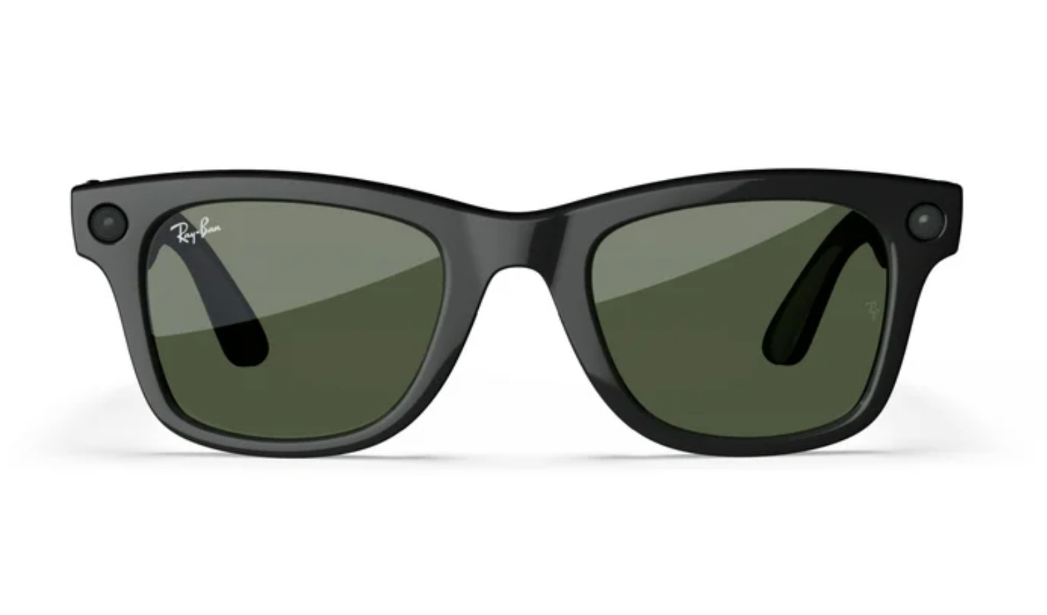 Ray-Ban Meta Wayfarer (Gen 1) Video Glasses Shiny Black Green Plano Lens RW4006