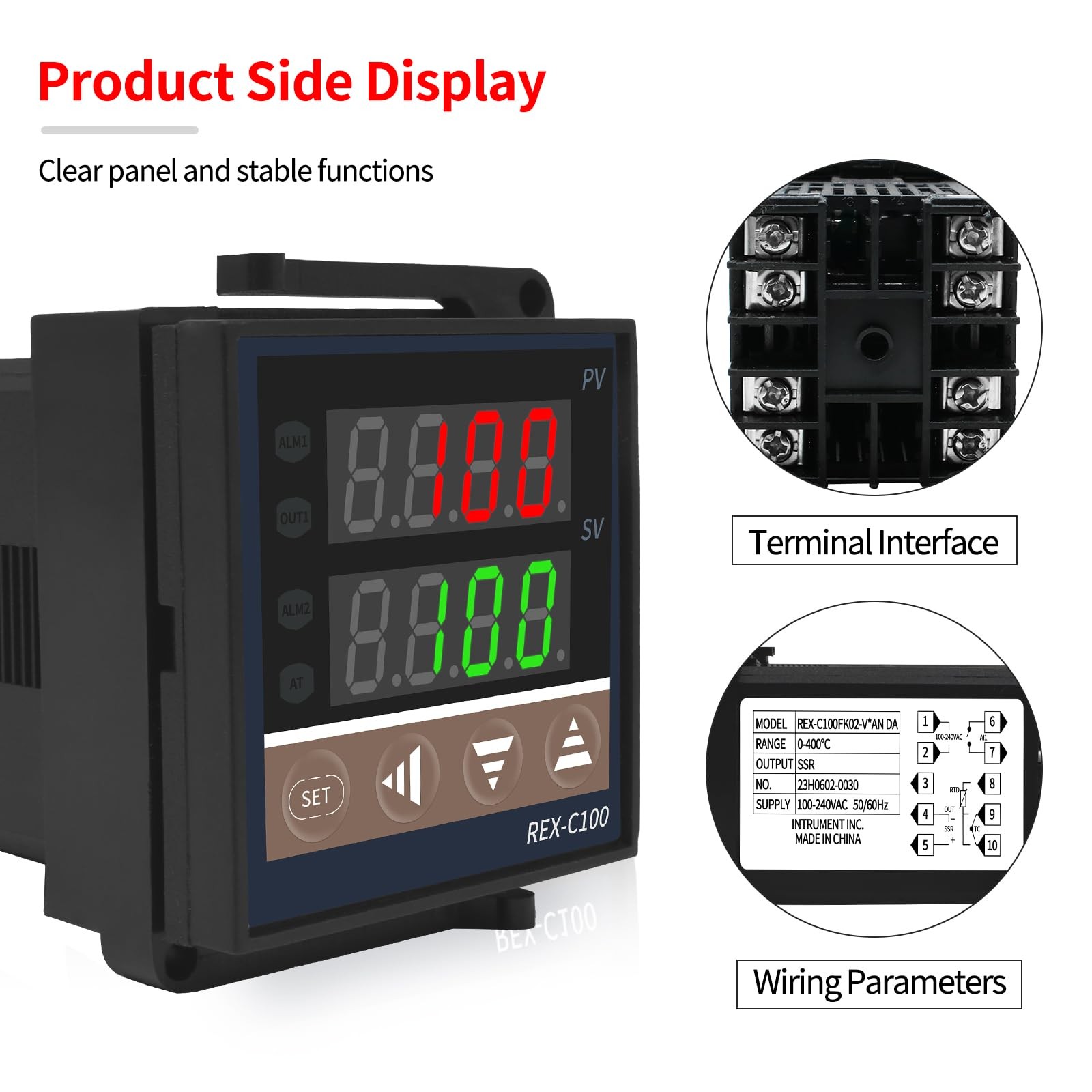 PID Temperature Controller Kit, High Voltage 100ACV to 240ACV, Comes with...