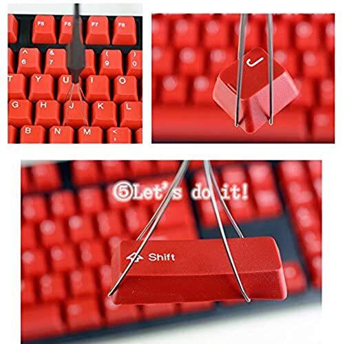 4 Pack Keycap Puller Kit Keyboard Key Remover Switch Puller with Cleaning Brush
