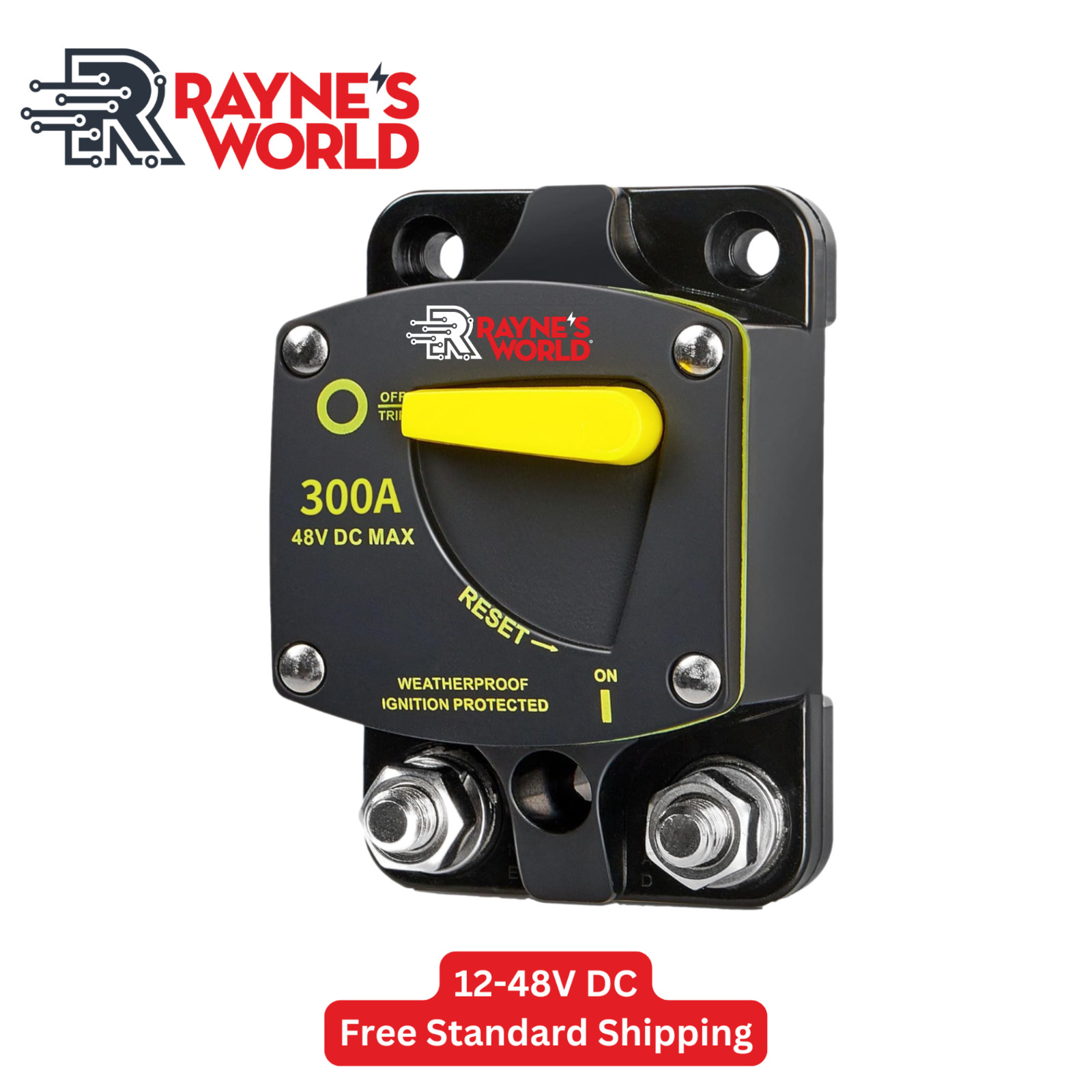 300 Amp 12-48V DC Circuit Breaker Heavy Duty  Cars/Amps/Boats/Solar/Inverter/RV