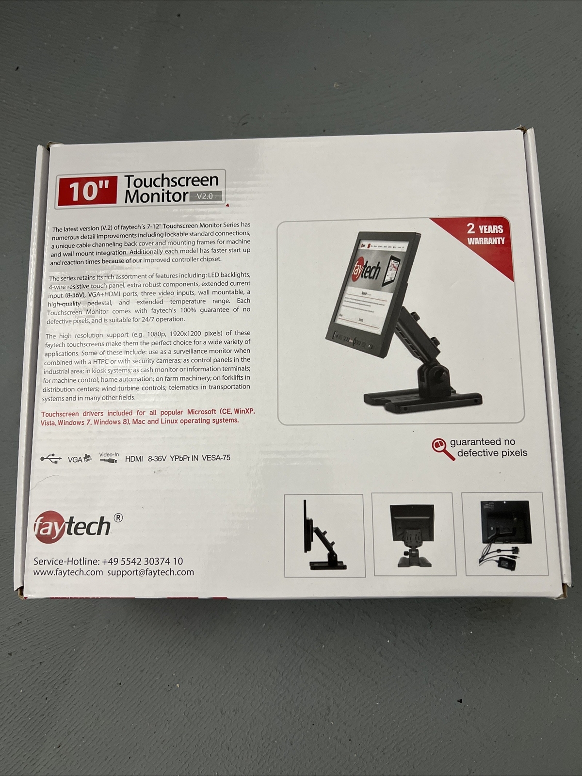Fay-tech 10” Touchscreen Monitor