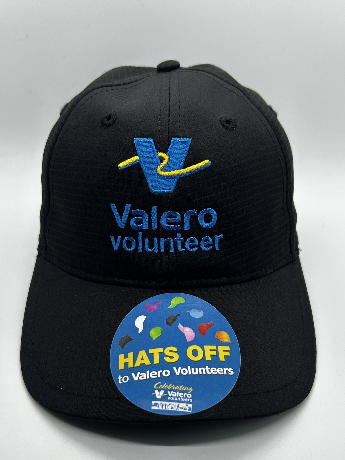 Valero Volunteer Cap Hat Adult Adjustable Black Capamerica Golf Polyester New
