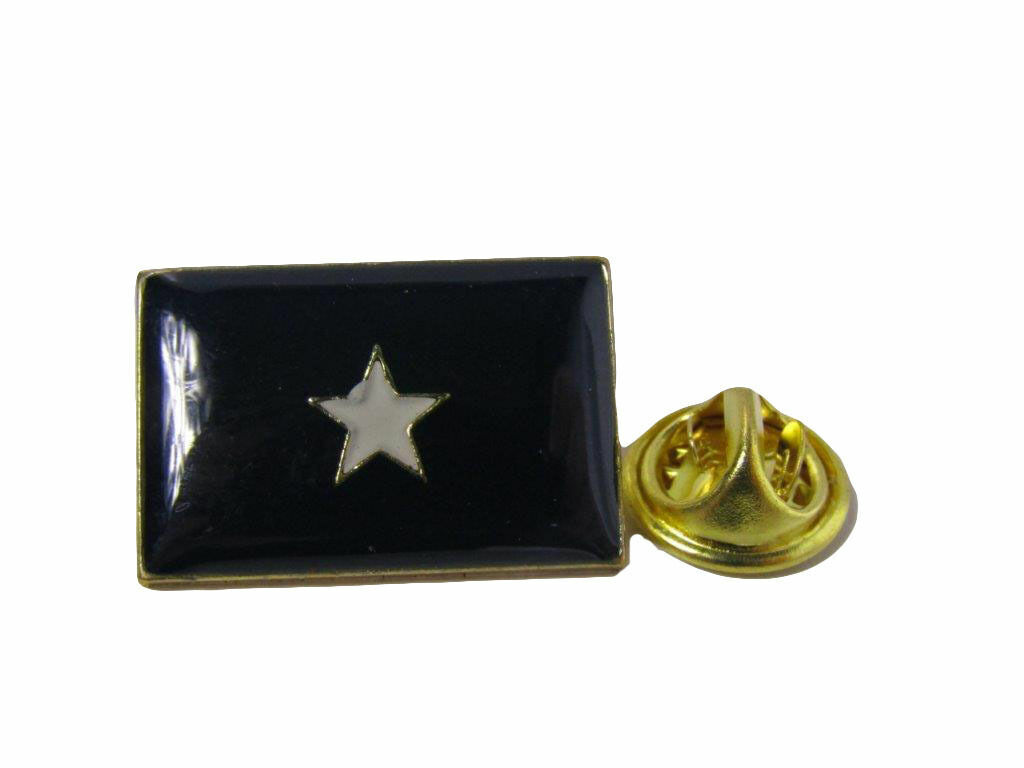 Bonnie Blue Rectangular Bike Motorcycle Hat Cap lapel Pin