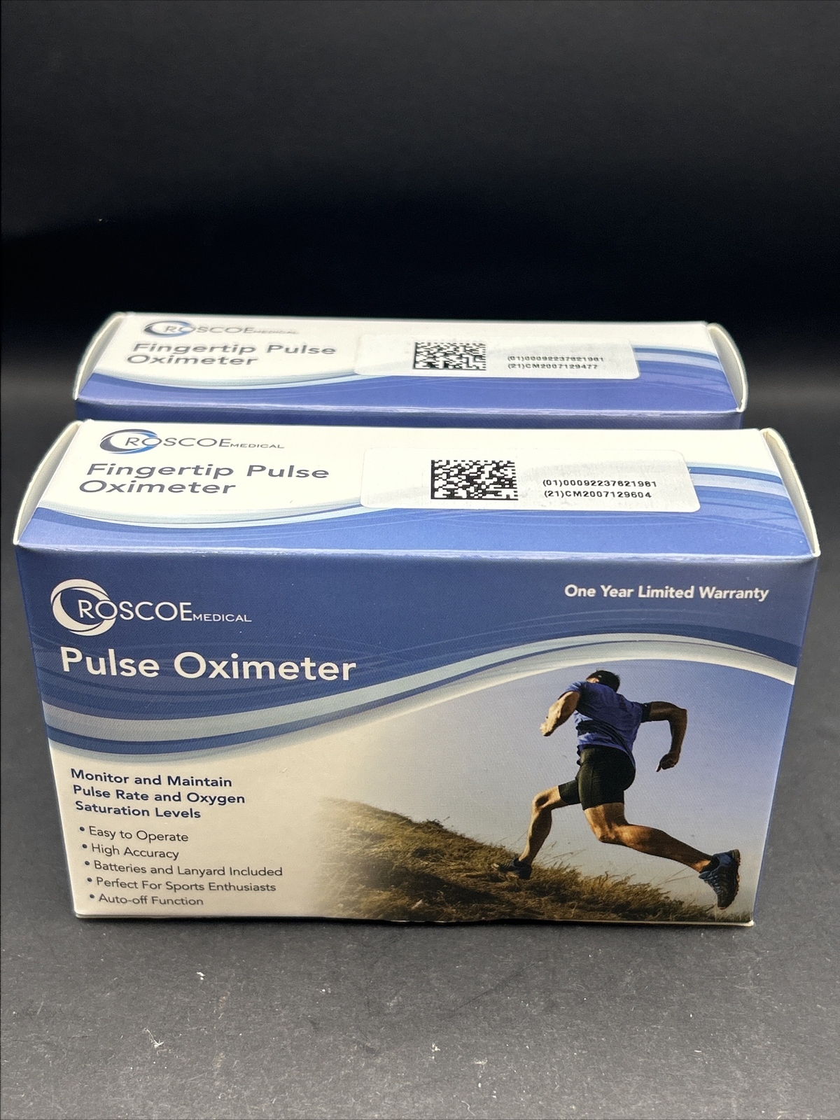 Roscoe Medical Fingertip Pulse Oximeter *Pack of 2* Brand New