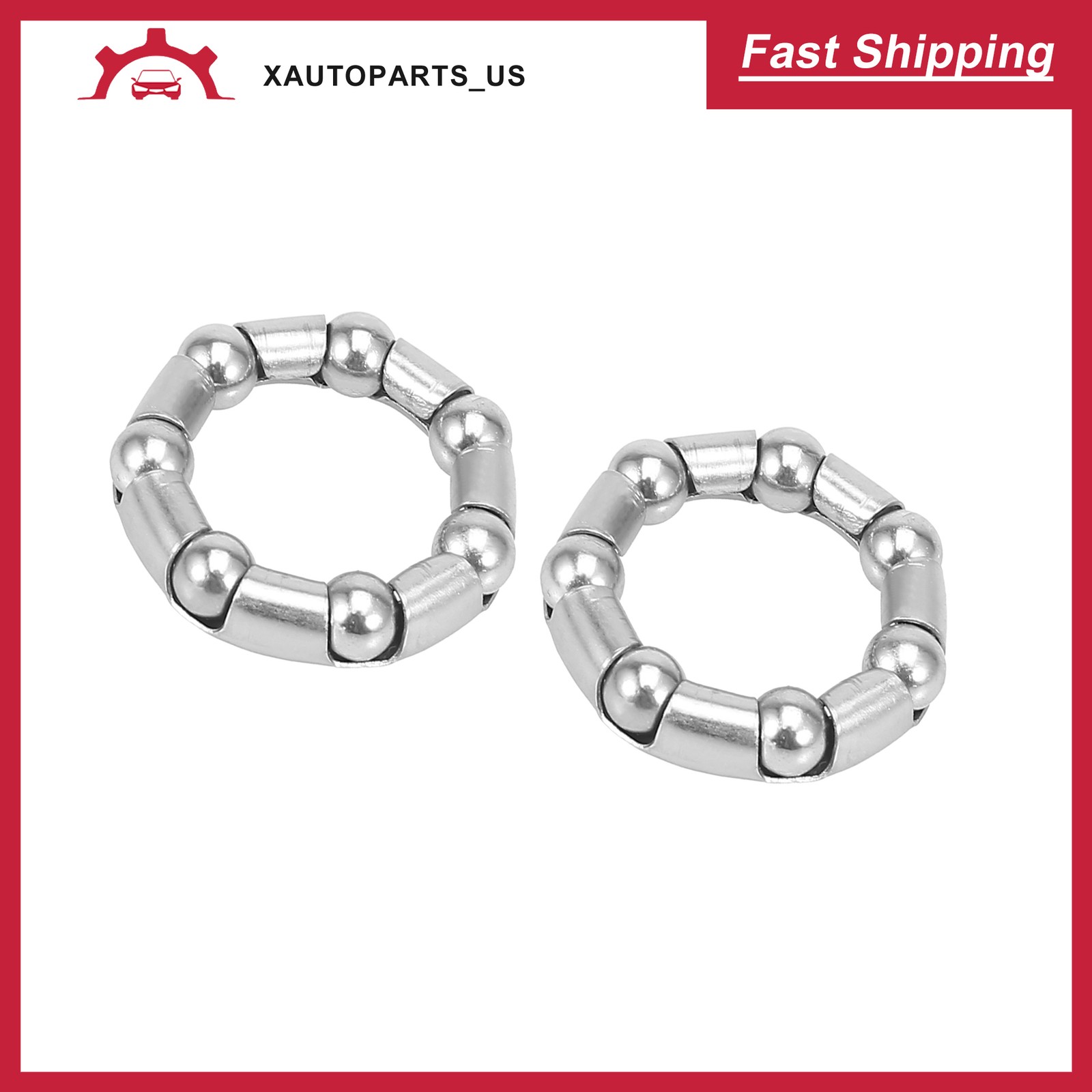 2pcs 37.6mm x 7 Ball Bearings Cages Crank Wheel Bearing Retainer for Bike