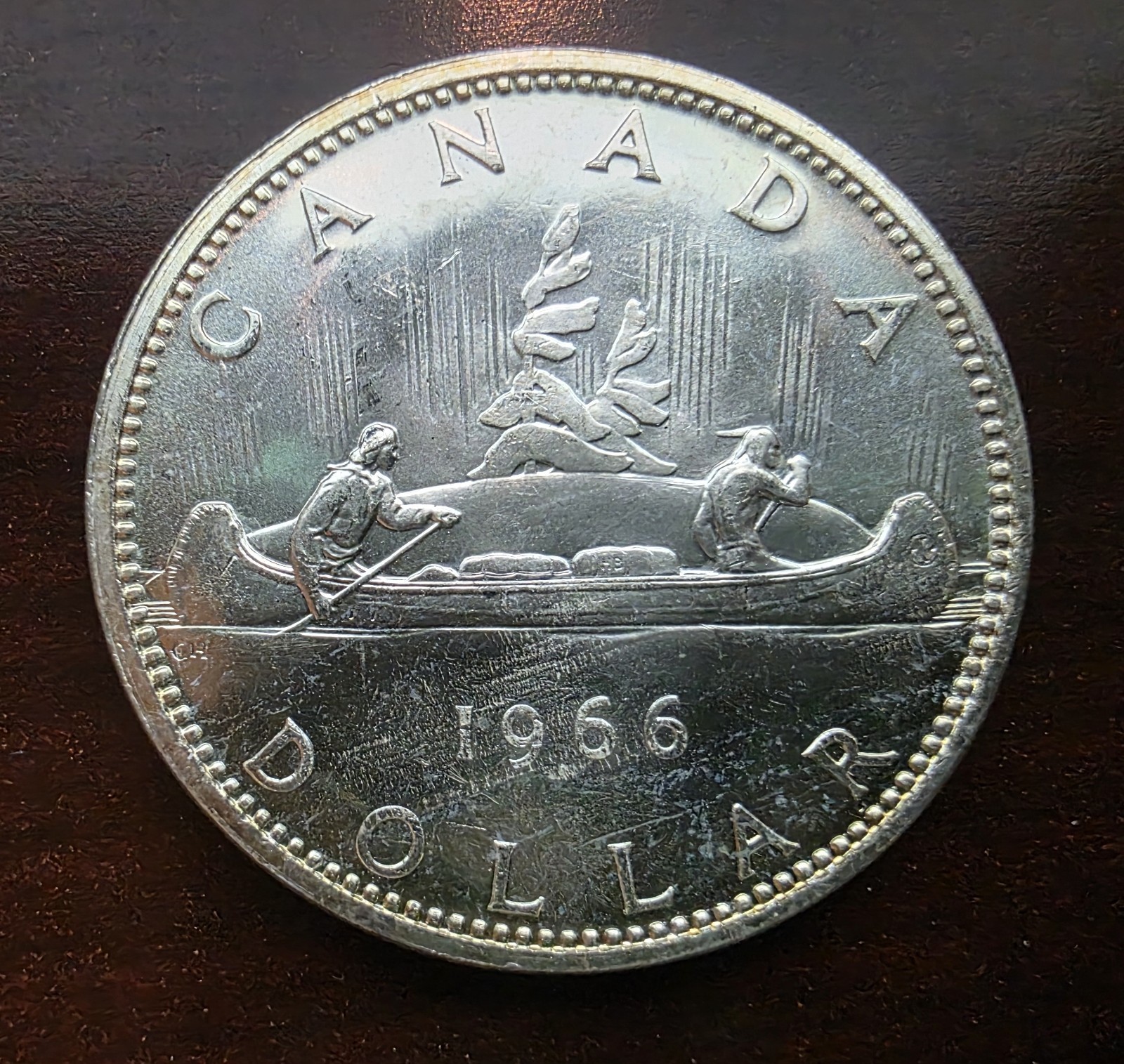 1966 CANADA SILVER DOLLAR COIN