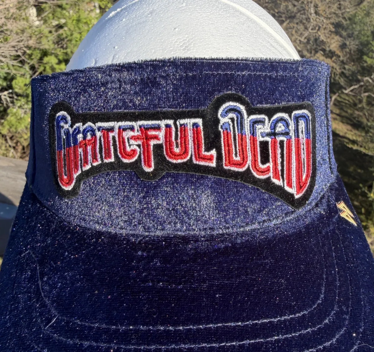 Grateful Dead "U.S. Blues" Velour Visor - Navy