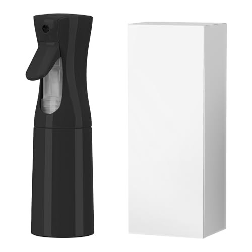 (Hair Mister Spray Bottle，Spray Water Bottle Fine Mist Refillable Black