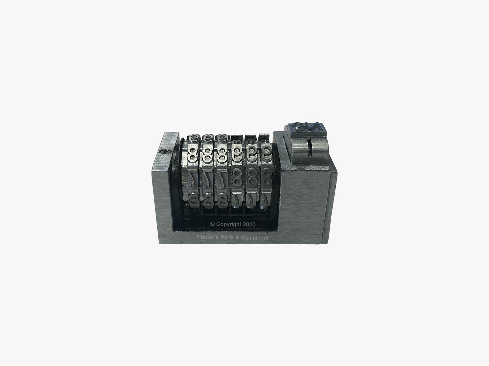 Numbering Machine 5/32" 7 Digits Backward 3 Drop Zeros Letterpress Windmill