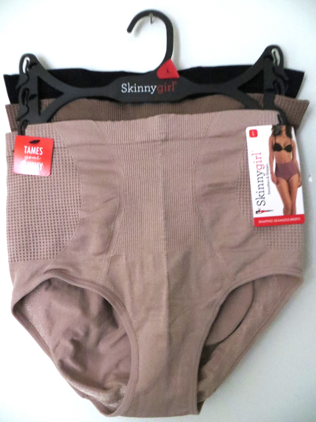 Skinny Girl Shaping Briefs Panties Size  L- 3 Pack  #7703  NEW w/Tag $42.00