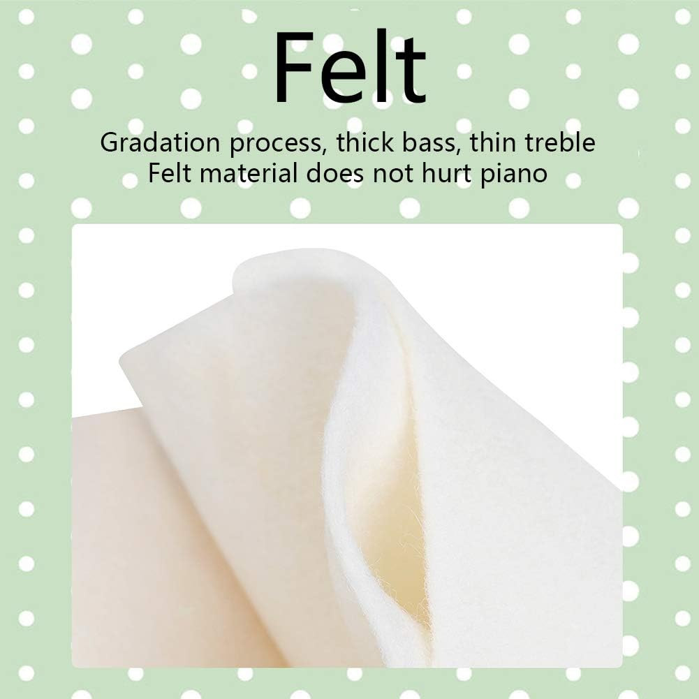 Piano Muffler Piano Mute Rail Felt Strip Piano Muffler Felt Tapered Durable S...