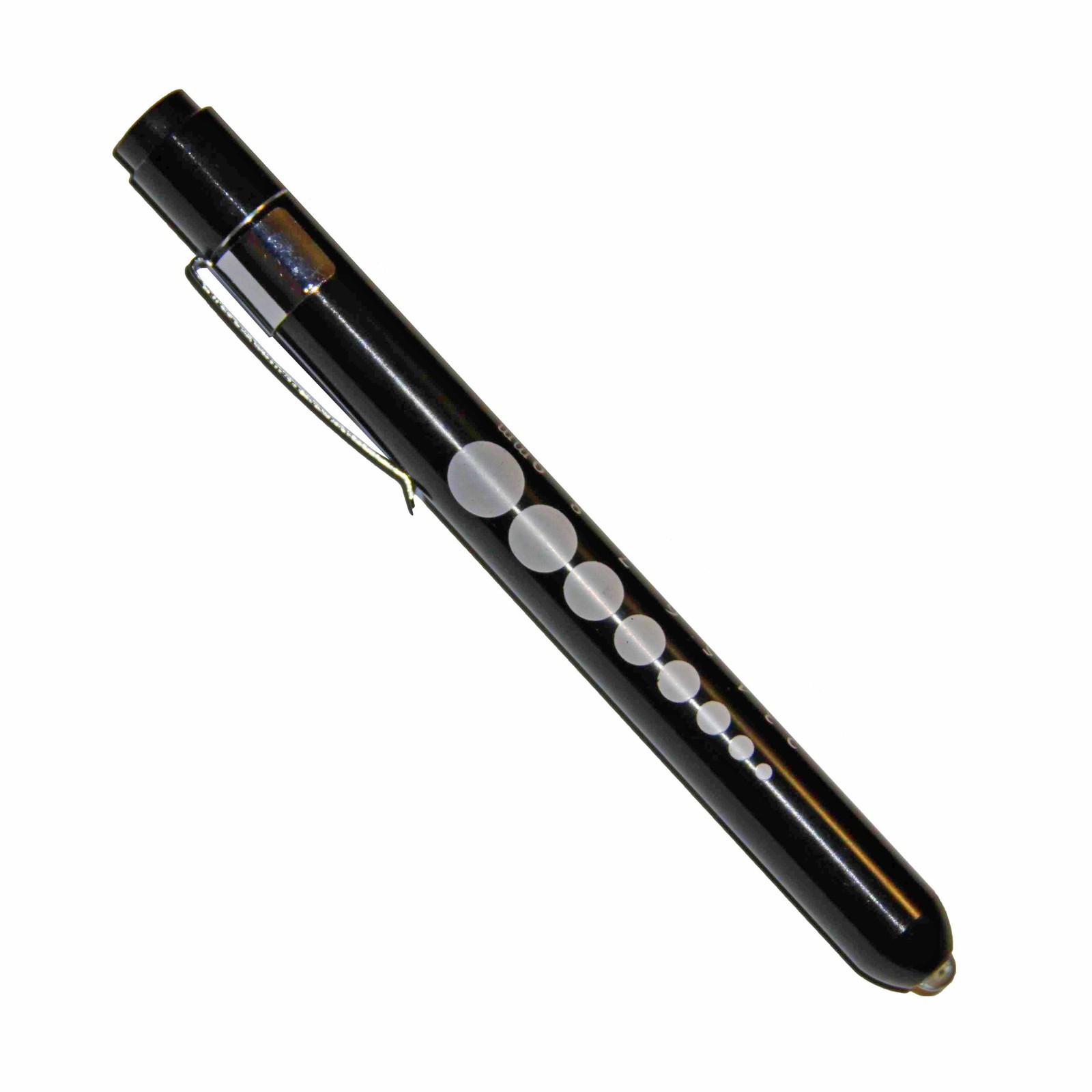 Professional Medical Diagnostic Penlights With Pupil Gauge Black w/Batteries