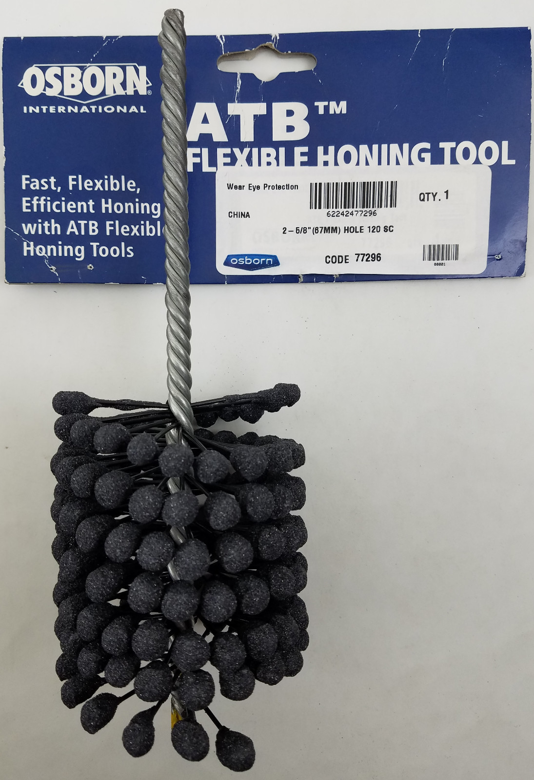 ATB Flexible Hone Honing Tool 2 5/8" (67mm)  x 120 grit S/C Osborn