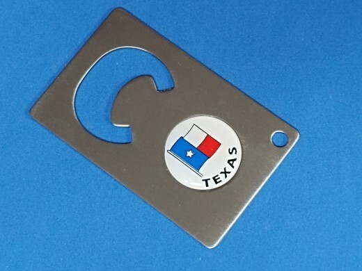 TEXAS FLAG LOGO CREDIT CARD BOTTLE OPENER #165