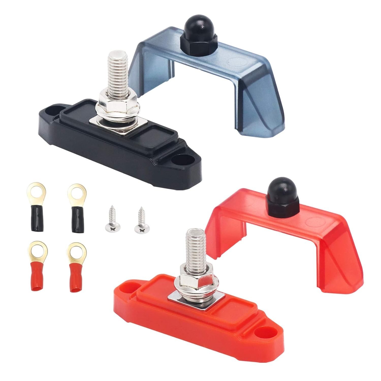 Panel Mount 150A Bus Bar - Reliable Power Distribution Block with Ring Terminals