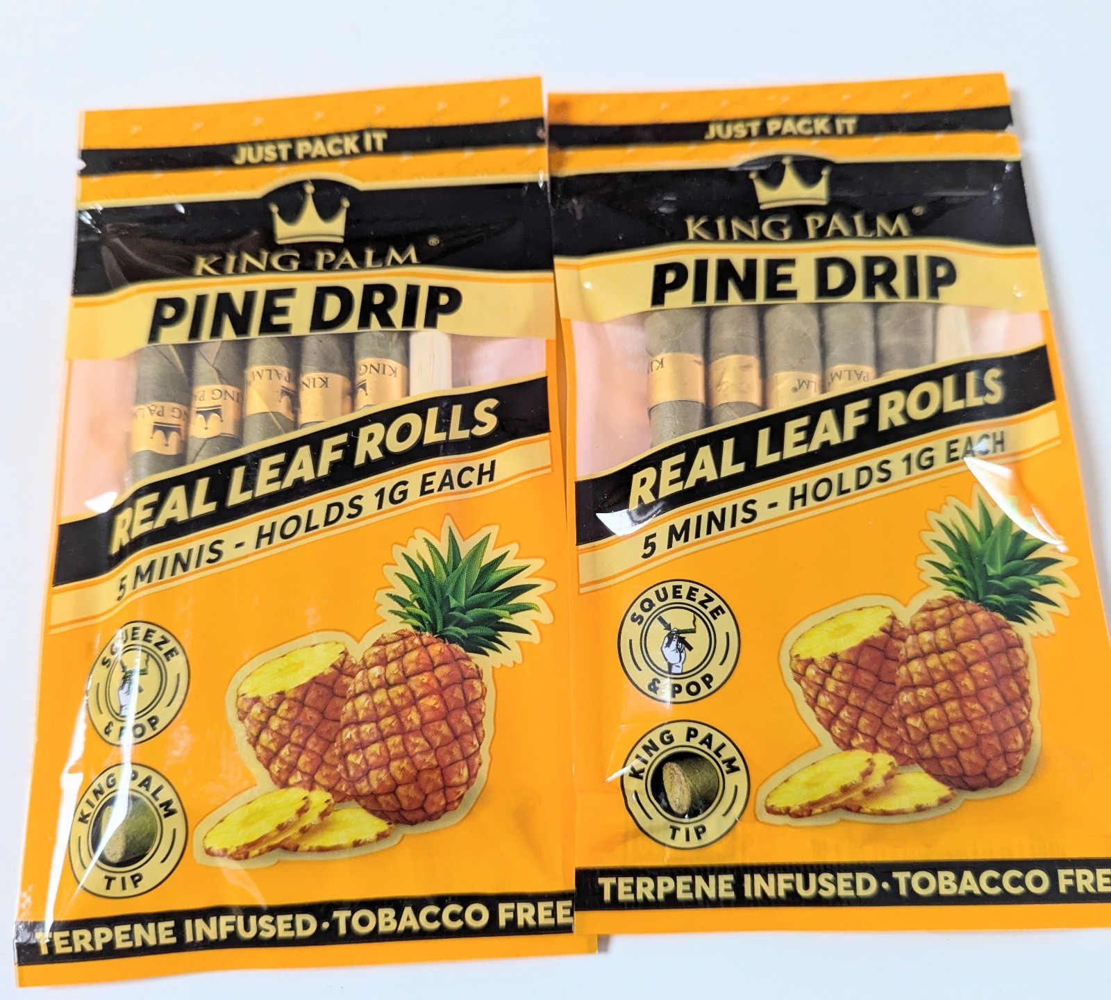 King Palm Mini Size Cones - (Pine Drip, 2 Pack (10 Rolls))