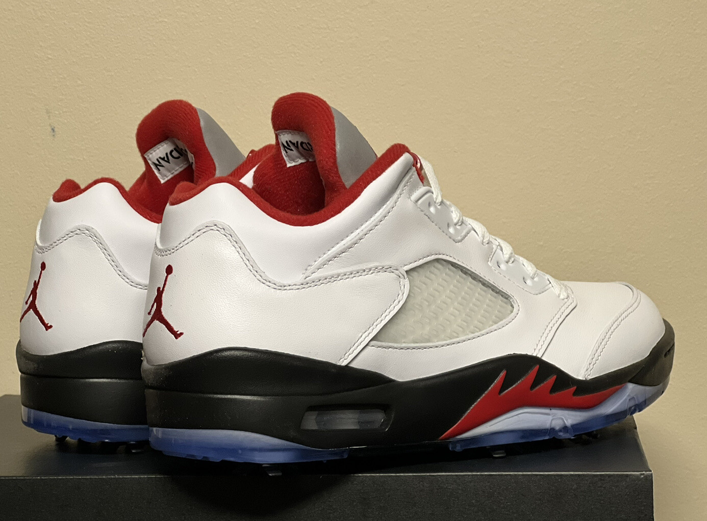 NEW! NIKE AIR JORDAN V LOW RETRO 5 GOLF CLEATS SZ 7 [CU4523-100] 🔥🔥🔥