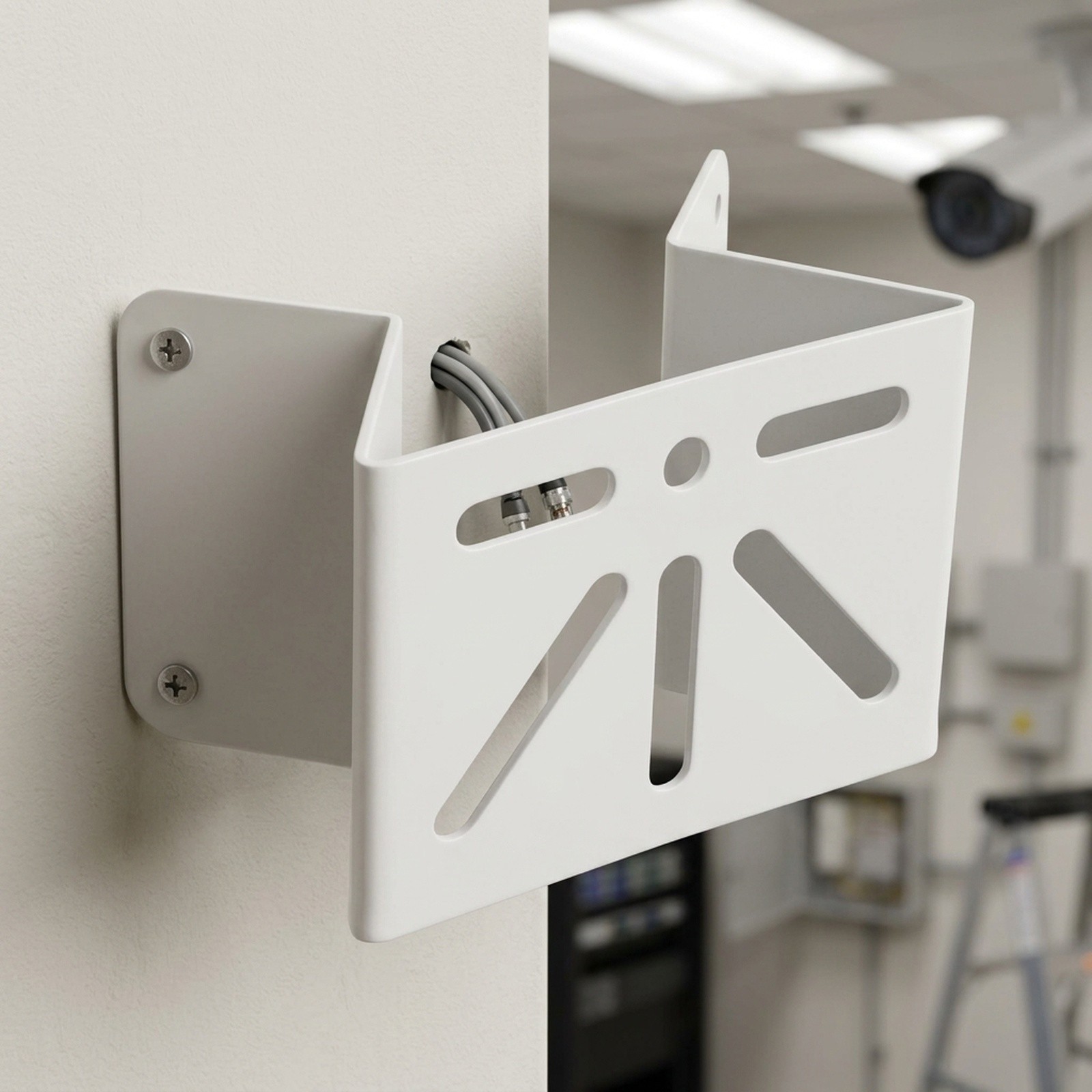 CCTV Wall Corner Bracket for Surveillance Camera Installation - Sturdy Design