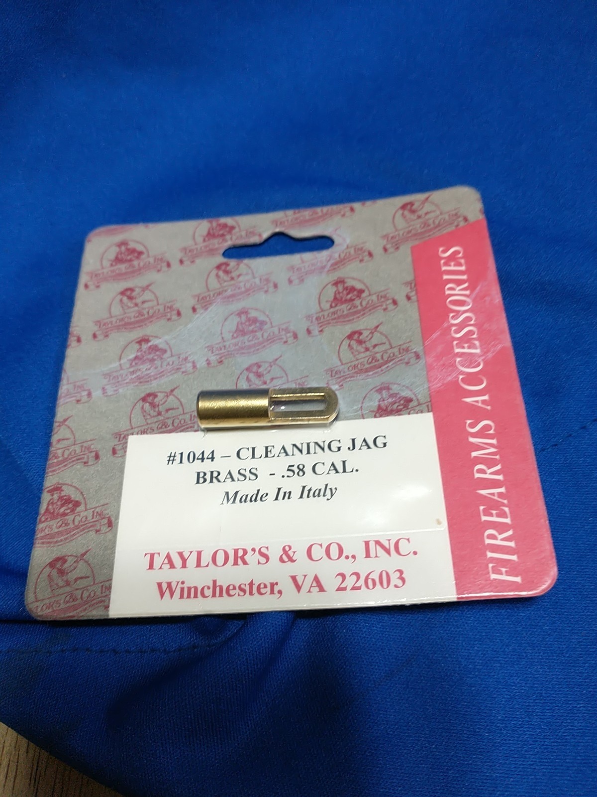 CLEANING JAG BRASS .58 CAL #1044 VINTAGE GUN PART BLACK POWDER TAYLOR'S & CO NIP