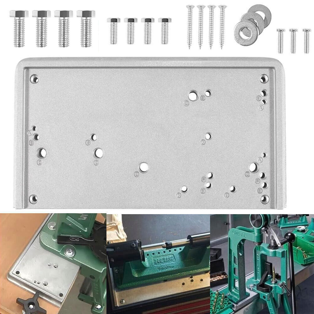 For RCBS 9282 Cast Aluminum Accessory Base Plate 3 Grey Shell Holder Accessory