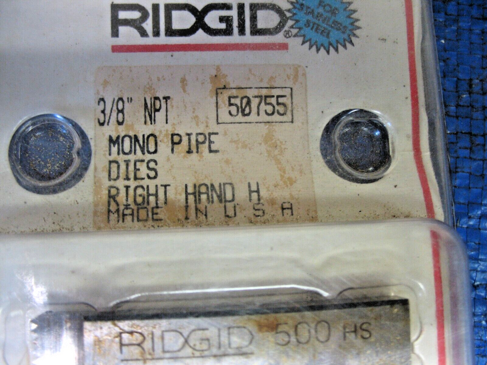 Ridgid 3/8" NPT Mono High Speed Right Hand F/SS (50755) NEW