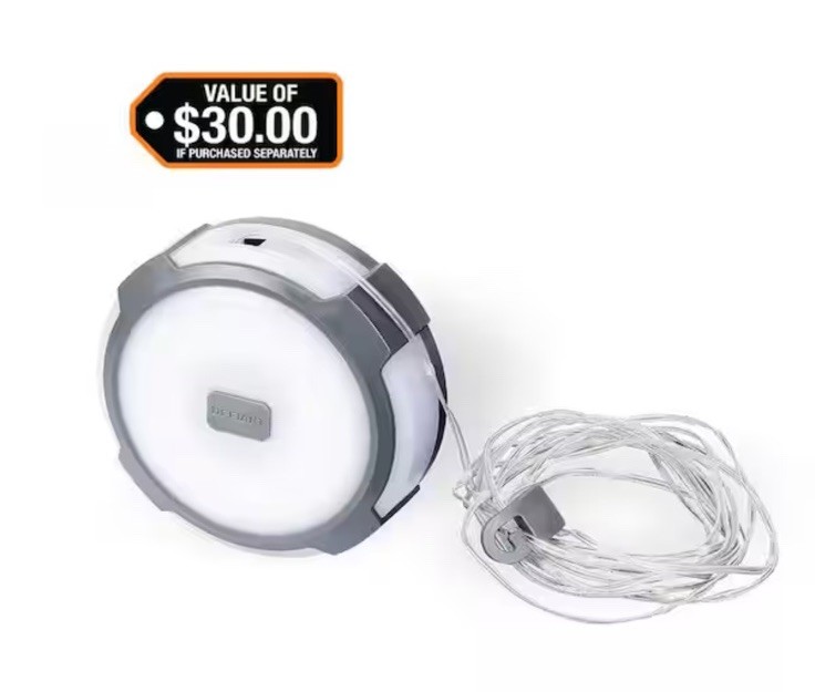 Defiant 250 Lumen 2-in-1 Rechargeable Utility Light w String Light LED