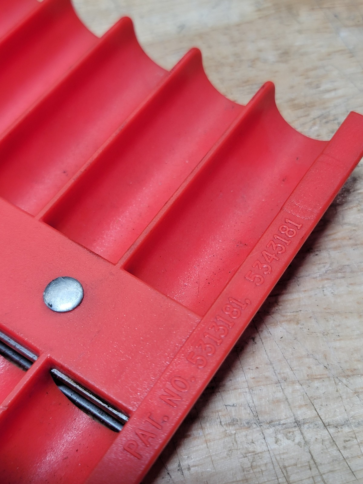 Snap On Tools MR3828 Magnetic 3/8" Drive Socket Organizer Red